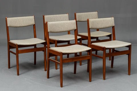 5 teak chairs