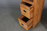 Pair of narrow bookshelves in solid teak. (2)