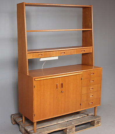 Smaller Teak Sideboard with Bookcase