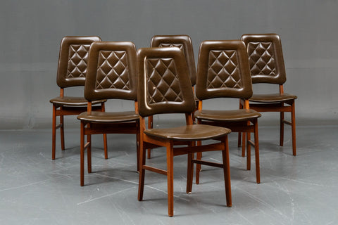 Beautifl High-back Danish Teak dining chairs 1960s / 70s