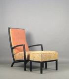 Lounge chair + ottoman in the style of the 1920s / 30s