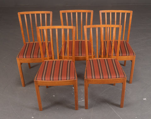 Beautiful Danish chairs in stained white European oak.