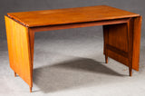 Dining table with 2 flaps in teak