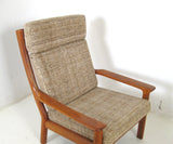 Glostrup Møbelfabrik, Solid Teak Lounge Chairs  + Ottoman