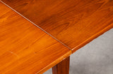 Dining table with 2 flaps in teak