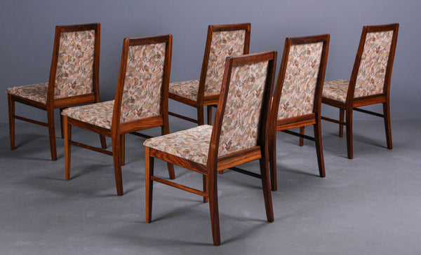 Seven dyrlund rosewood dining chairs