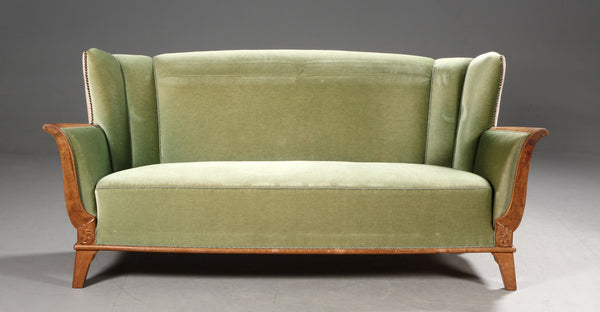 Danish furniture manufacturer. Three-person sofa and armchair, first half of the 20th century (2)
