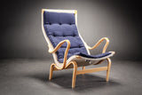 Bruno Mathsson. Pernilla chair with stool (2)