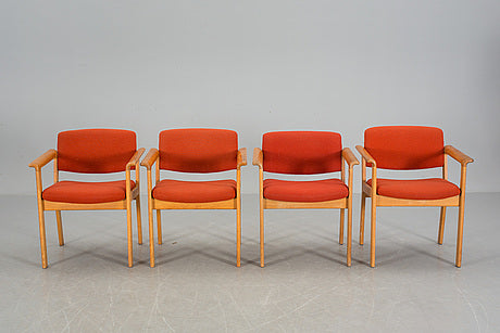 Four CHAIRS, Höng chair factory, Denmark, second half of the 20th century.