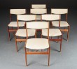 Teak / wool dining chairs by Erik Buch Model #49.
