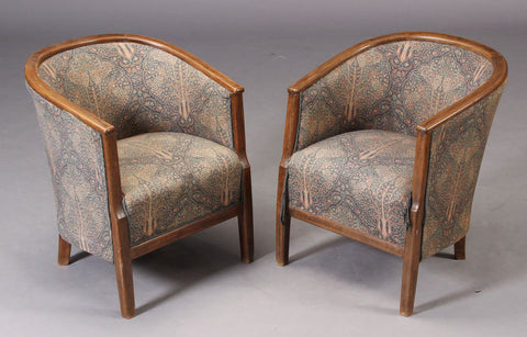Danish furniture manufacturer. Pair of armchairs, 1940s