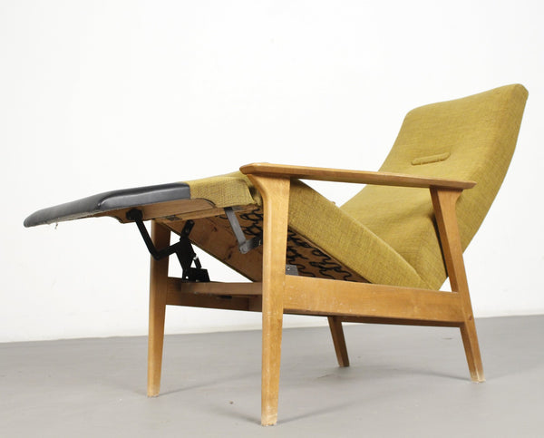 Adjustable lounge chair / easy chair from the 1960s