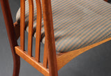 Impressive highback Solid Teak dining chairs by K. Höffer Larsen and Brdr. Andersen.