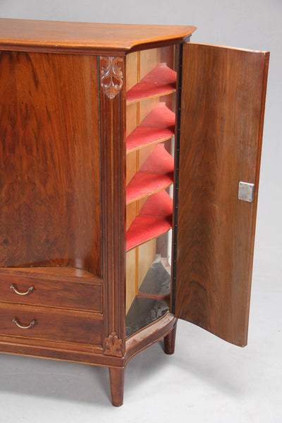 Beautiful mahogany cabinet with cutouts