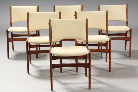 Danish furniture manufacturer. dining chairs, teak (6)
