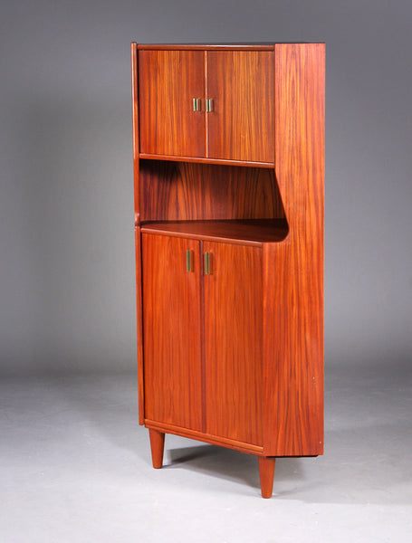 Teak corner cabinet