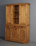 Rustic solid teak two-part cabinet.