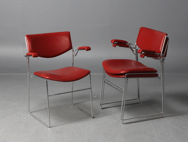 Giovanni Zorzon, Bononia, chairs, red, 3 pcs