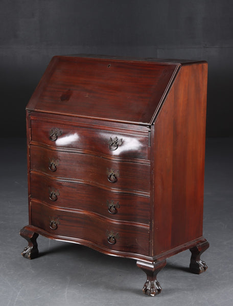 Claw and Ball  mahogany drop leaf secretary.