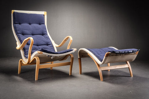 Bruno Mathsson. Pernilla chair with stool (2)