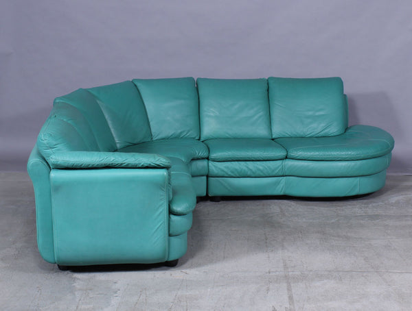 Natuzzi. Corner sofa, green