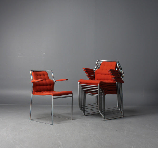 Stacking chairs by Sam Larsson, Dux