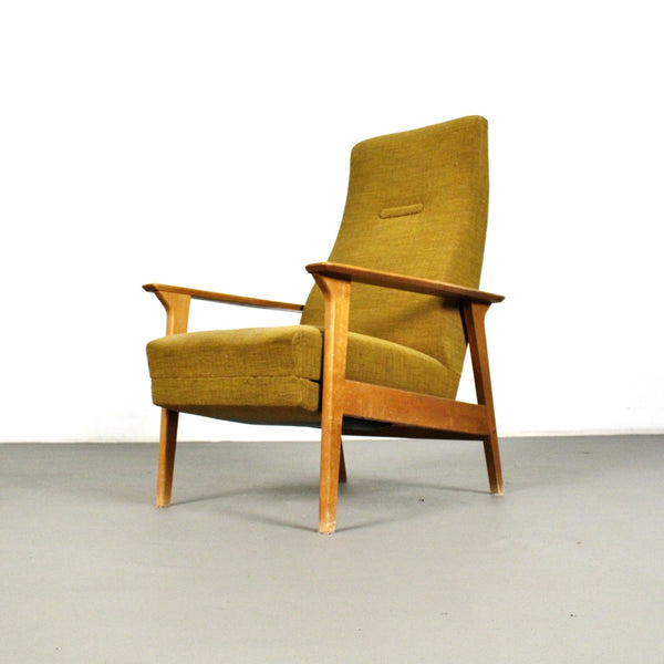 Adjustable lounge chair / easy chair from the 1960s