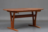 K. Høffer Larsen: Dining table  with 2 leaves - cherry wood
