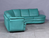 Natuzzi. Corner sofa, green