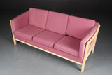 Sofa furniture, 3 and 2-seater sofa, beech wood, wool fabric.