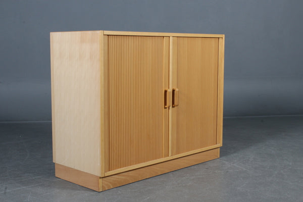 Beech cabinet with tambour doors