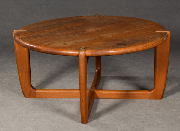 Solid Teak Danish Round Coffee Table