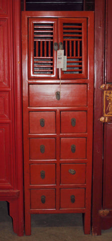 Oriental Red Narrow Cabinet