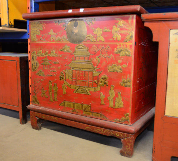 Large Oriental Red Chest
