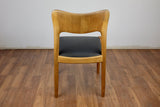 Dining Chair in teak and leather by John Mortensen for Hornslet Mobelfabrik/