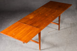 Dining table with 2 flaps in teak