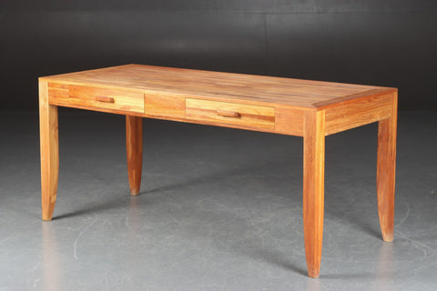Solid teak desk with drawers