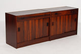Two Rosewood low sideboards (2)*