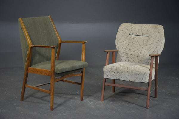 Beautiful armchairs, walnut / teak, 1950s / 1960s
