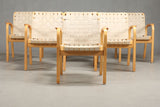 Original Alvar Aalto. Set of 6 armchairs in birch wood, model 45 (6)