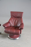 Armchair with stool, 'Merino' BD-Furniture