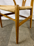 Legs of White Oak and Papercord Wishbone Chair by Hans Wegner