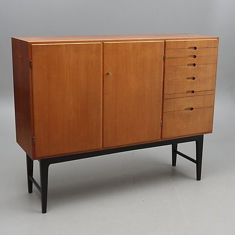 Slim Swedish Teak Highboard