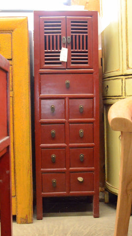 Oriental Red Narrow Cabinet