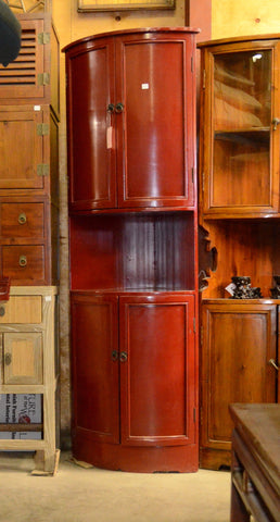 Oriental Red Corner  High Cabinet