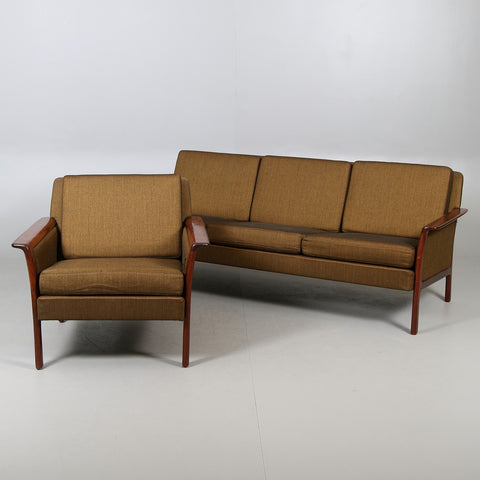 SOFA and ARMCHAIR, jacaranda,-Rio Rosewood- Bröderna Andersson. 1960s.