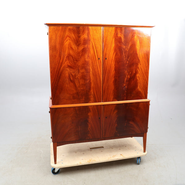 flaming Mahogany cabinet made in Sweden