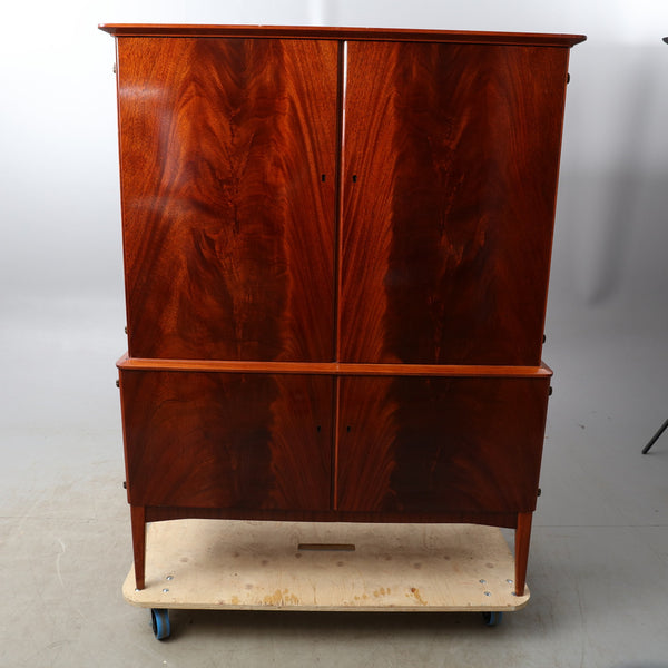 flaming Mahogany cabinet made in Sweden