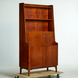 TEAK BOOK CASE, SECRETARY, and CABINET combination, about the middle of the 20th century,