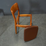 3  solid teak, beautifuly sculptured Chairs by Glostrup*